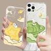Cute Bear Rabbit Transparent Phone Case For iPhone 13 15 14 11 12 Pro XS Max 13Mini XR X SE 7 8 14 Plus Star Clear Covers Fundas