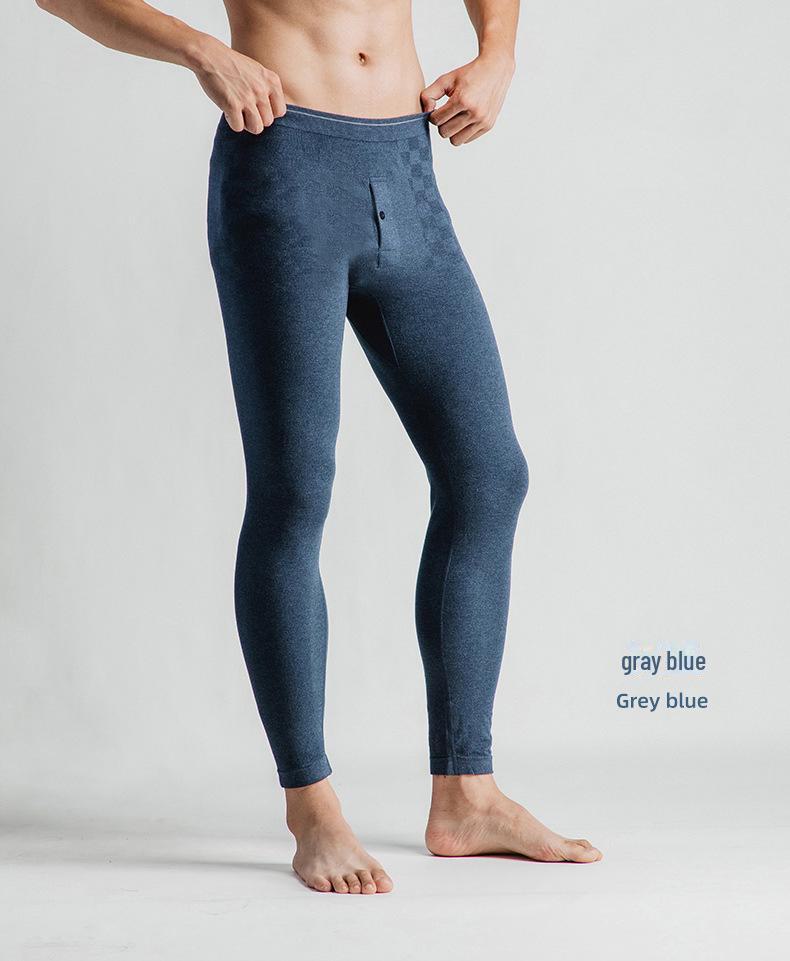 Men's Thin Seamless Toyobo Silk Trousers - Elastic, Warm, Large Size, Nude Feel - Ideal for Autumn and Winter.