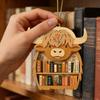 Reading Ornament Cute Wooden Animal Home Decor Animal Book Ornaments For Kids Adults Family Home Birthday Halloween Thanksgiving