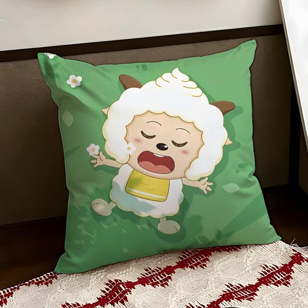 Love to Sleep Lazy Goat Cushion Cover Reversible Soft Durable Pillow Cover Home  Car MultiScene Use for Daily Comfort