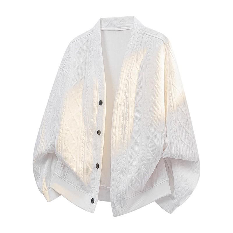 

Men s Oversize V-Neck Korean Style Hoodie Cardigan - Casual Plus Size Trendy XL сірий колір