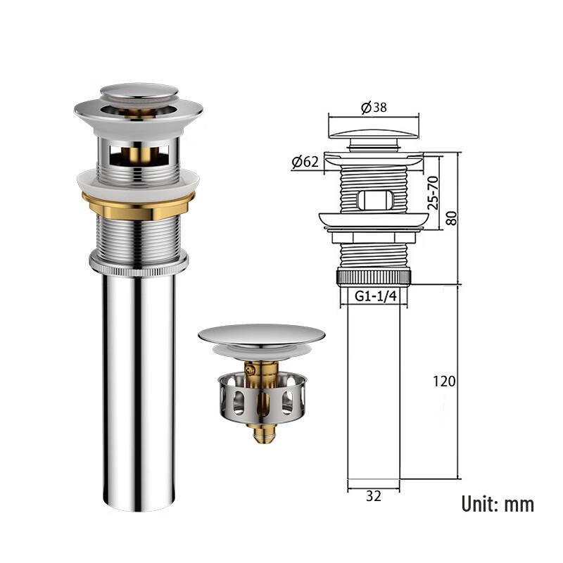 CHENDU Washbasin Pop-up Drain Stopper with Tailpipe