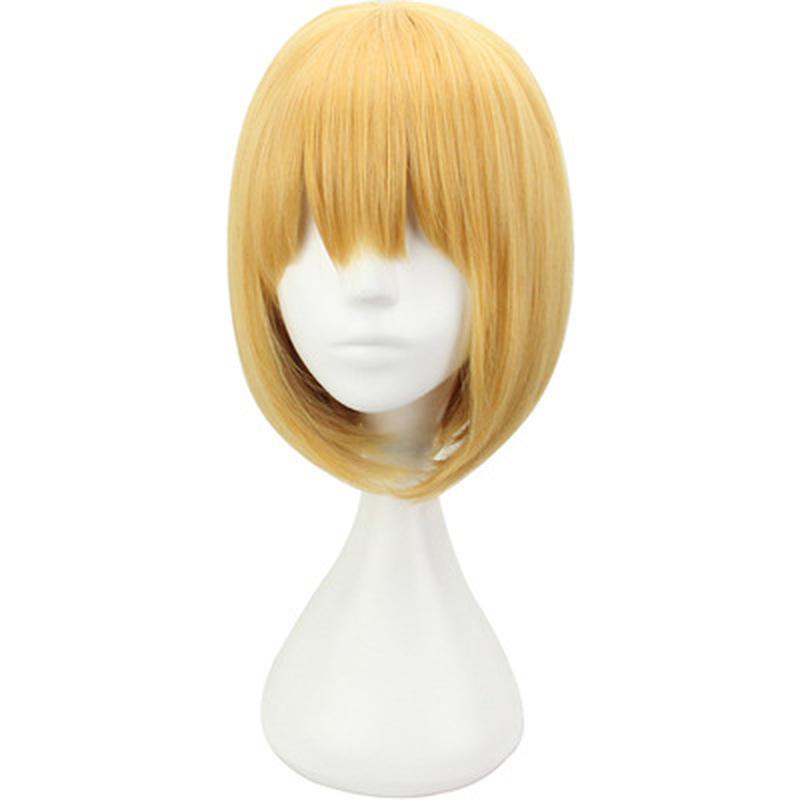 Death Note M Mihael Keehl Short Yellow Heat Resistant Hair Pelucas Cosplay Costume Wigs + Wig Cap