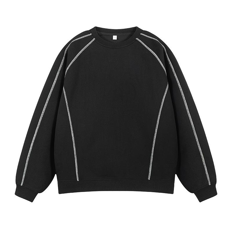 

ACU Men s Color Block Cotton Hoodie - Heavyweight, Long Sleeve, Loose Fit, Casual Round Neck Top XL