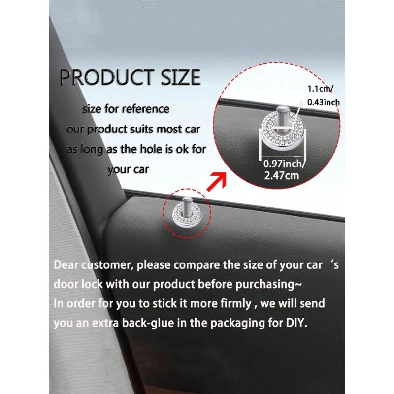 4pcs White Car Interior Door Lock Cover Ring Trim Accessories Fit for Mercedes Benz C-class C200l Glc260 C260l
