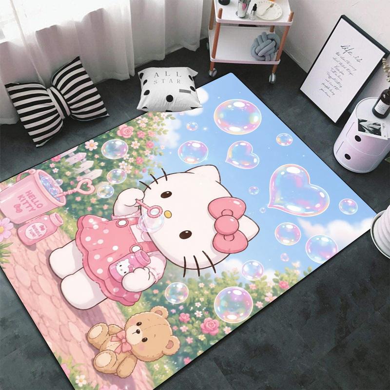 Hello Kitty Pink Bubble Garden Carpet Doormat Living Room And Bedroom Mats Art Room Bathroom Mat