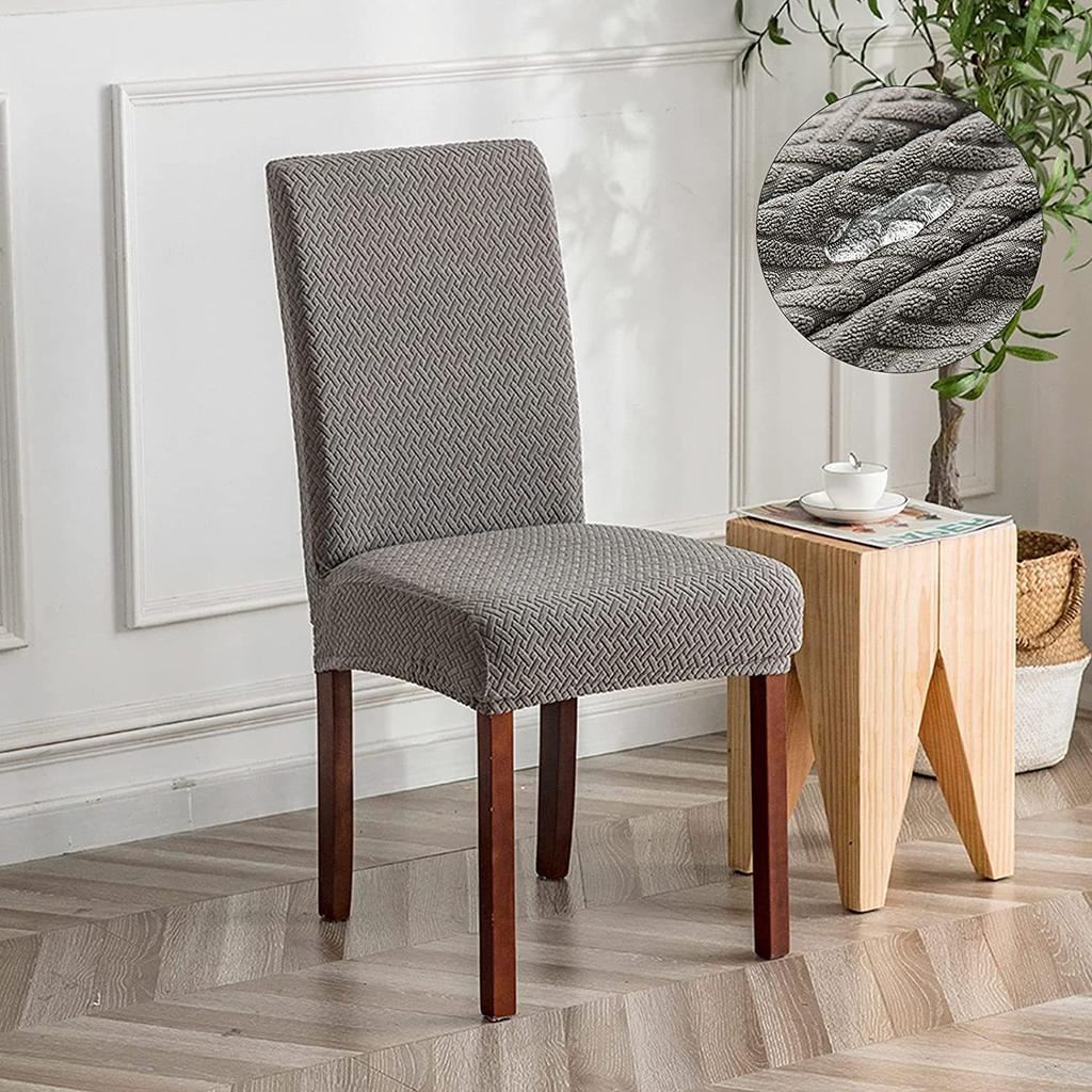 Waterproof Long Checked Jacquard Chair Cover for Home Chair Cover for Four Seasons Universal Chair Cover for Home Dining Chair Cover