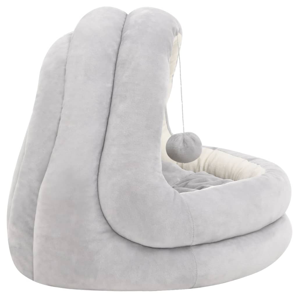 Cucce per Gatti 40x40x35 cm Grigio e Crema