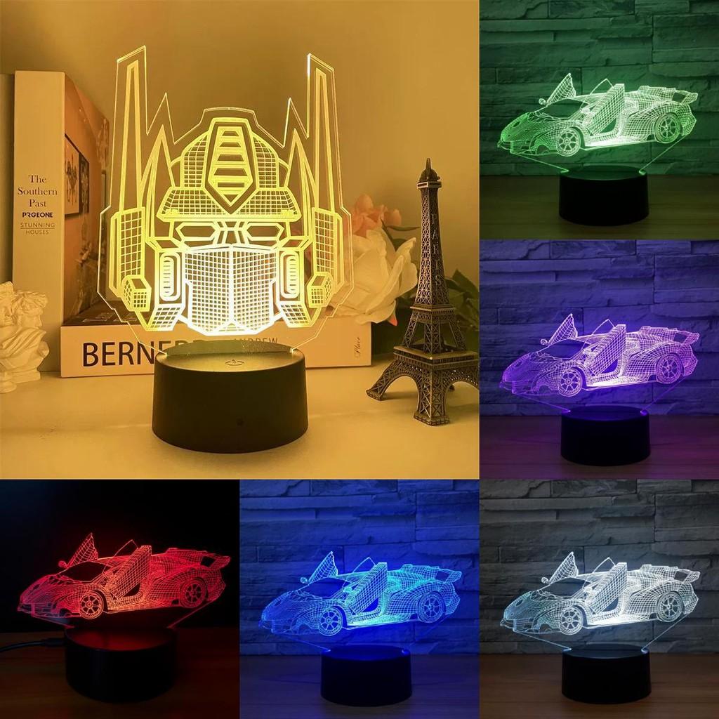 Transformers Optimus Prime 3d Night Light 7 Colors Led Lamp Table