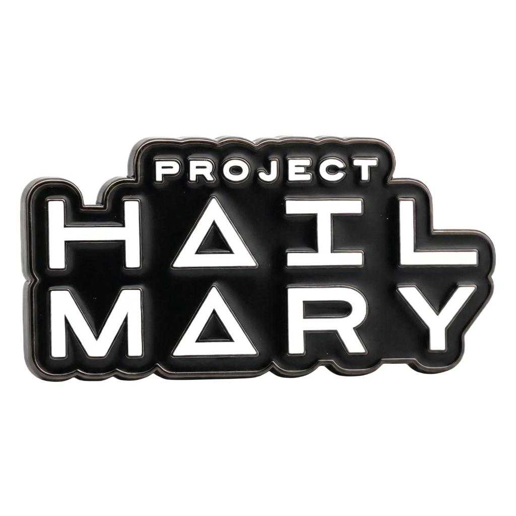 Project Hail Mary Logotypformad Dekorativ Märke Hållbart PVC-material Unik Geometrisk Bokstavsdesign för Accessoarer