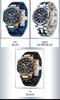 Oufanni Shi Men's Multifunctional Chronograph: Waterproof Quartz Watch with Luminous Strap & Calendar