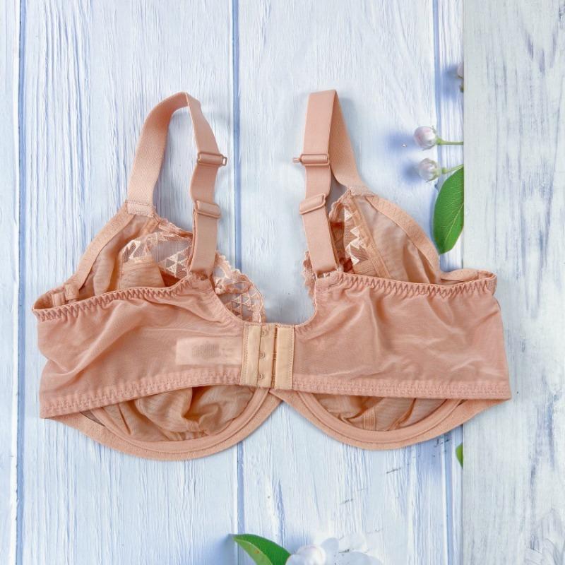 European and American Large Cup Fat Girl Ultra-thin Underwire Underwear Small Back Buckle Comfortable Bra