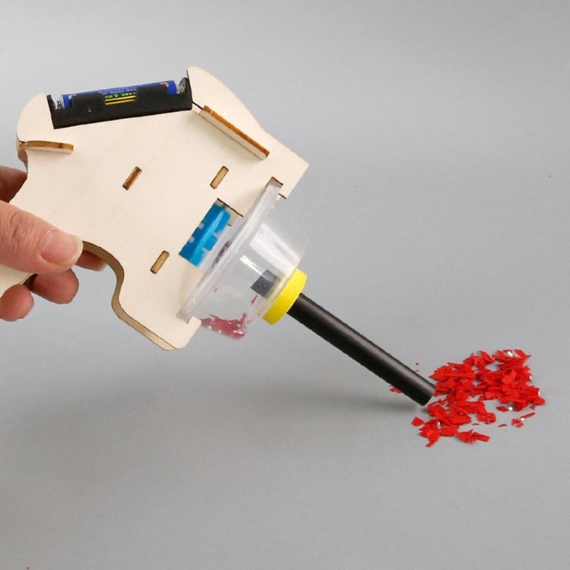 Wooden Vacuum Cleaner Model Kids Educational Toy Physics Experiment For Children Student Learn Engineering Principles