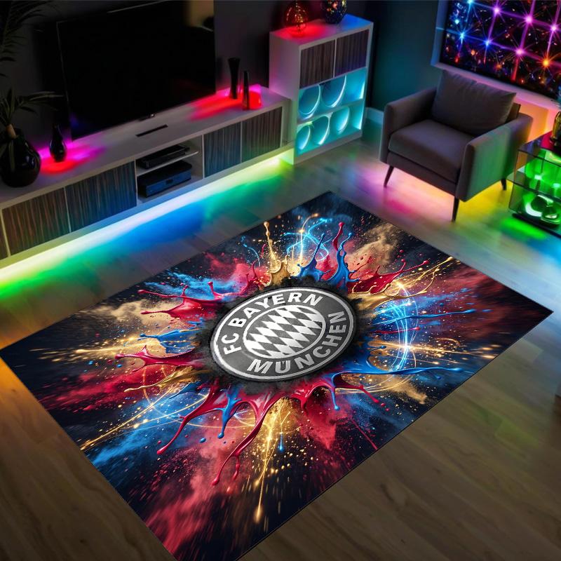 Tappeto in velluto di cristallo con design Bayern Monaco Accogliente Non?Tappeto Stampato Antiscivolo per Camera da Letto Soggiorno Ingresso