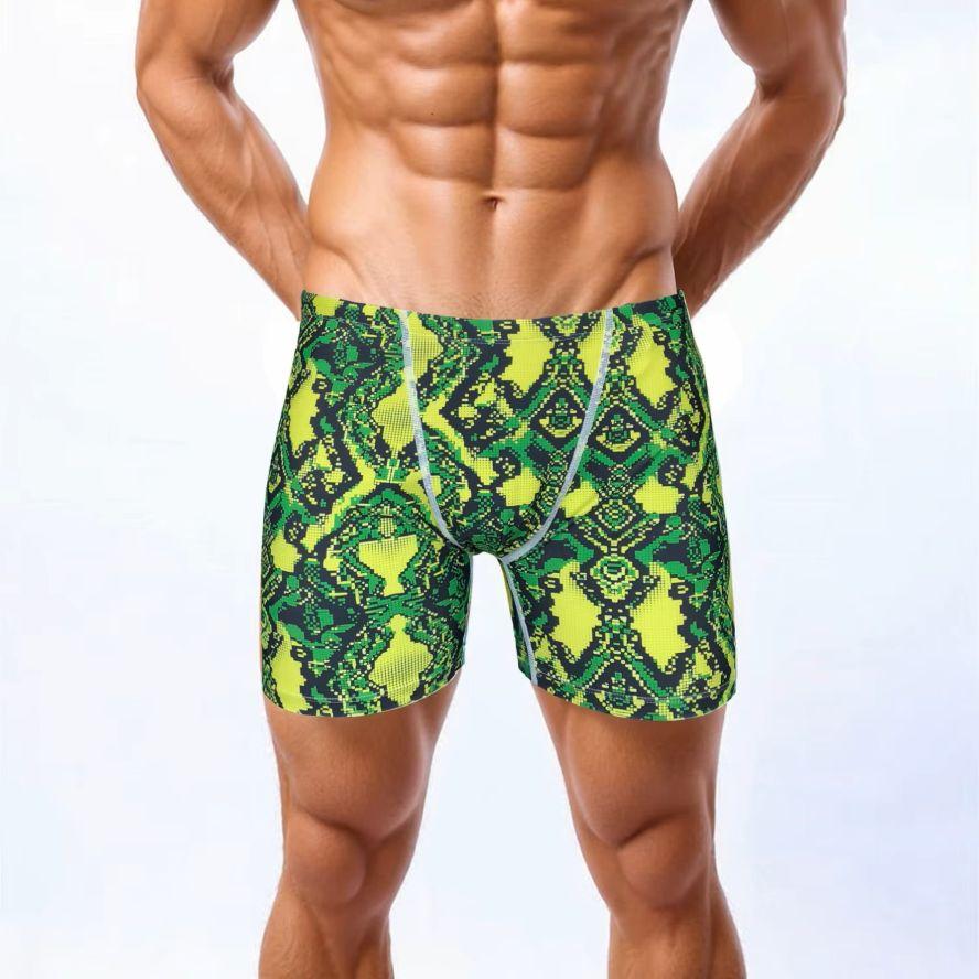 MMA UFC Muay Thai Kickboxing Boxing Green Yellow Casual Shorts Gym Sport Unisex Men Women Workout Quick Dry Print Elastic High Waist Training
