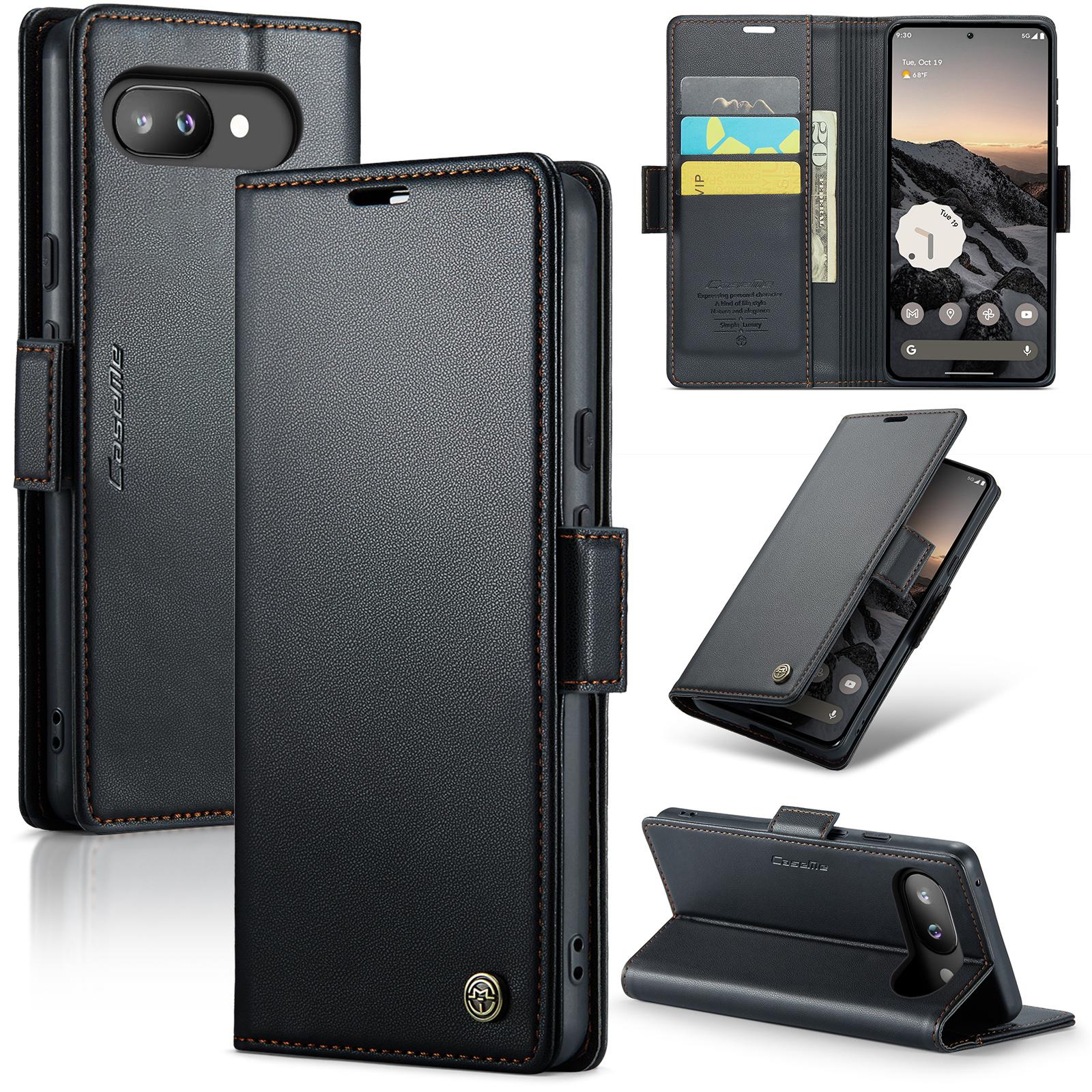 

Для чохла Google Pixel 9a CASEME серії 023 Блокування RFID Глянсова підставка Чохол для телефону Black
