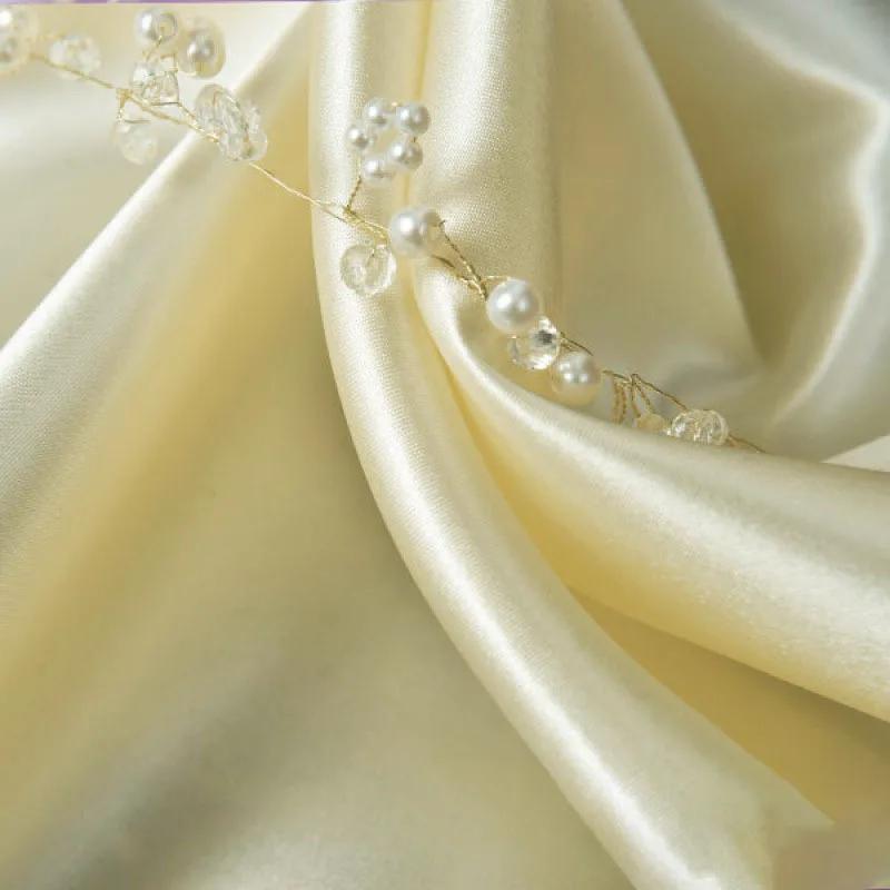 DIY Satin Imitation Silk Fabric Soft Satin Fabric Wedding Party Decoration Box Lining DIY Clothing Sewing Background Accessories