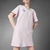 Adidas Trefoil Solid Color Logo Embroidered V-Neck Short Sleeve Dress Women dresses Pink HT4948