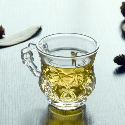140ml Creative Glass Coffee Tea Mug Drinks Dessert Breakfast Milk Cup Juice Glass Mugs Handle Drinkware Transparent Glass Cup