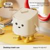 Desktop Trash Can Advanced Sense Pressing Spring Lid Paper Basket Large Capacity Waterproof with Lid Office Garbage Can