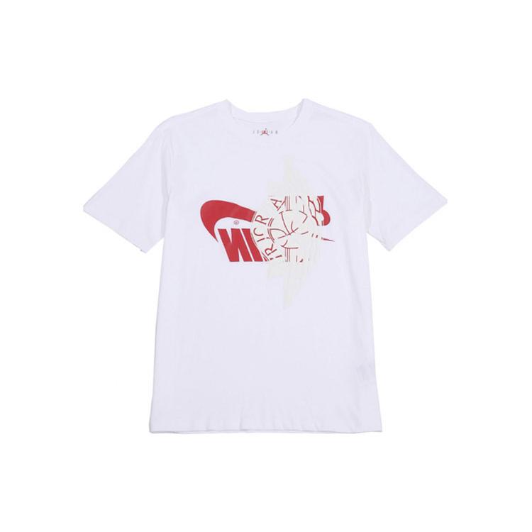 Jordan T Shirts Men's Crew Neck Moderate Straight Fit AO0602-100