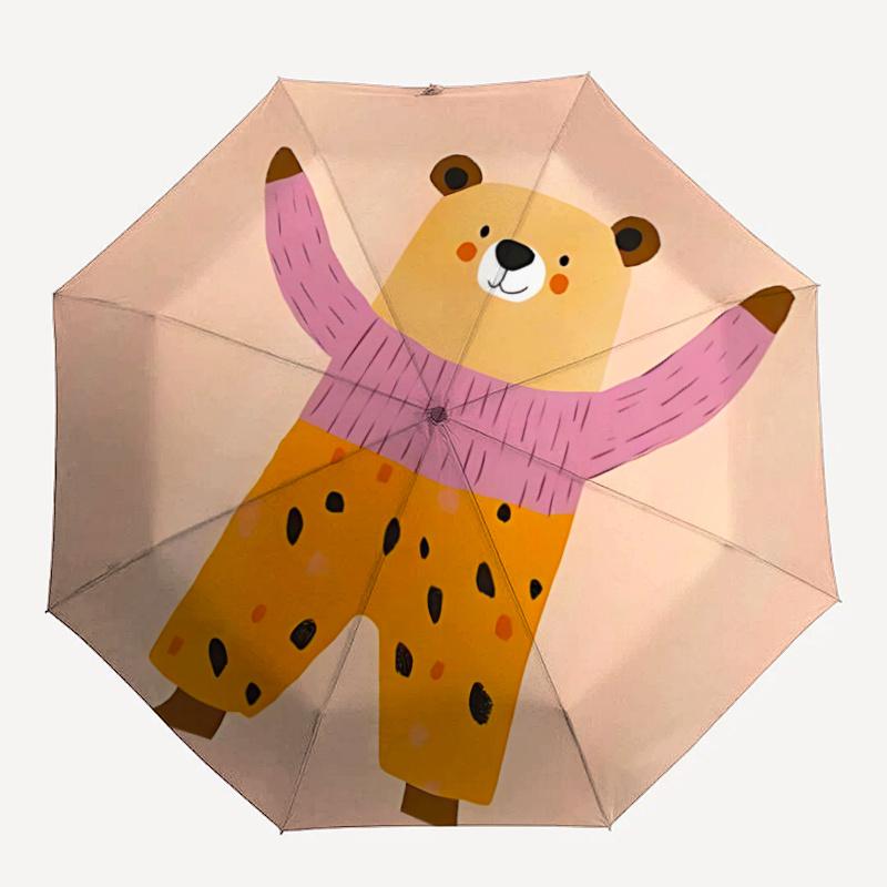 

1pc Bear Umbrella That Opens Closes Automatically Perfect Gift with a Convenient Folding Mechanism 23