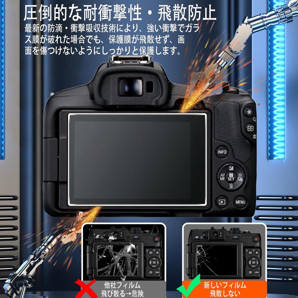 Compatible with Canon EOS R50 Film of Made with Asahi Glass High Tempered Glass for EOS R8 EOSR50 LCD Smart 9H High Automatic Easy Application [Set 2,