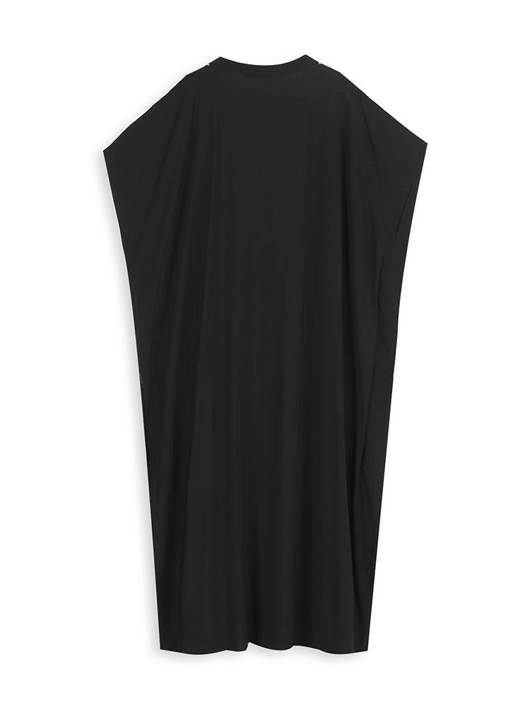 EDOLYNSA Schwarzer Damen-Kaftan mit goldener Stickerei, Hauskleid, lockeres Urlaubsparty-langes Kleid, Übergröße, Lounge-Kleidung Q1545