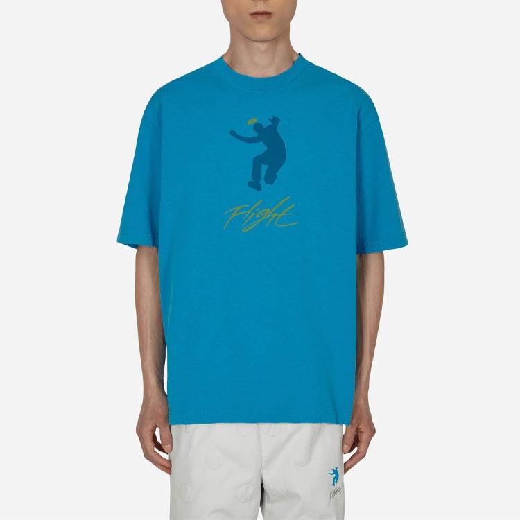 Air Jordan X Union Crossover SS22 Solid Color Character Alphabet Printing Round Neck Short Sleeve Asia Edition Blue Men's DM2840-483