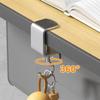 1 Pieza Ganchos de Mesa de Acero Giratorios 360° - Gancho Desmontable para Borde de Escritorio Percha para Auriculares de Juego Gancho Colgante para Almacenamiento de Mochilas