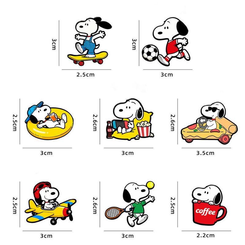 HOT 8pcs Cartoon White Puppy Dogs Enameled Brooches Cute Animal Lapel Pins Fashion Jewelry Accessories Set Present for Friends