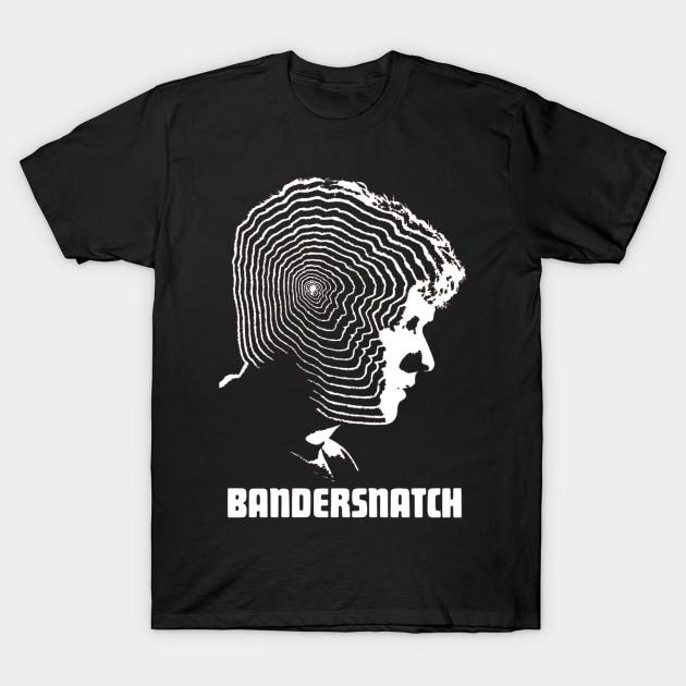 

Men Black Print T-shirt Bandersnatch Black Mirror No-Cut Transfer Paper Print Cotton Tshirt L чорний