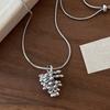 Silver Pine Cone Necklace for Women Adjustable Chain for Birthdays Special Occasions Jewelry Present