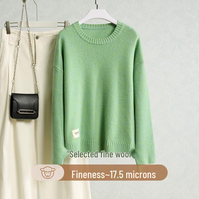 

Beifanglu 100% Sheep Wool Glacier Green Pullover Sweater L