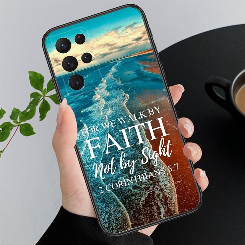 Phone Case for Samsung Galaxy A52S A04S A21S A33 A23 A13 A14 A32 A52 A53 A54 A51 A71 M51 Bible verse Jesus Christian Case