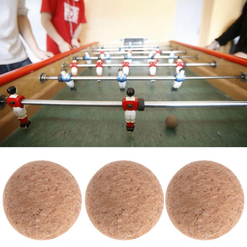 6pcs 36mm Table Football Cork Solid Wood Foosball Table Soccer Ball Fussball Football Machine Replacement Accessories