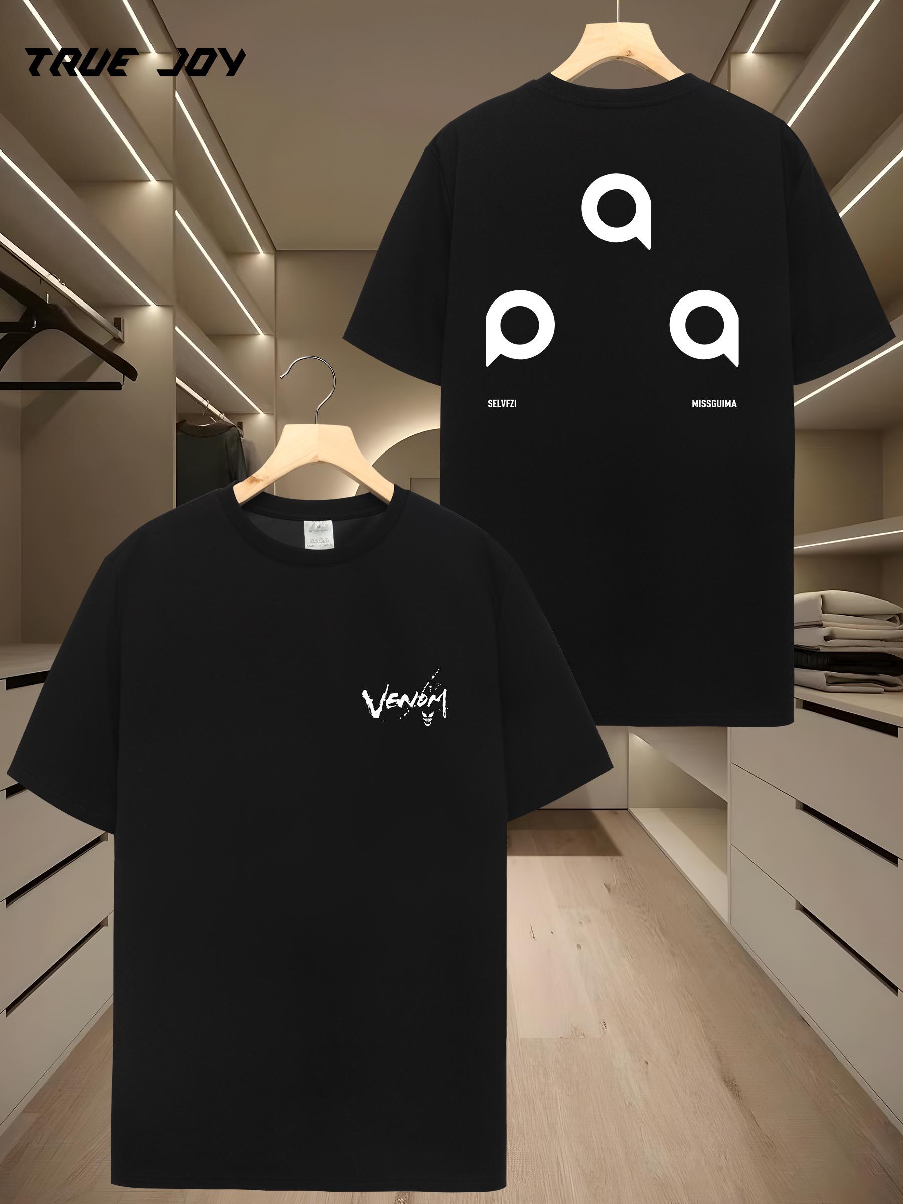 Vewony Lightweight Quick-Dry T-shirt - Light Blue with Black Graphic Logo S