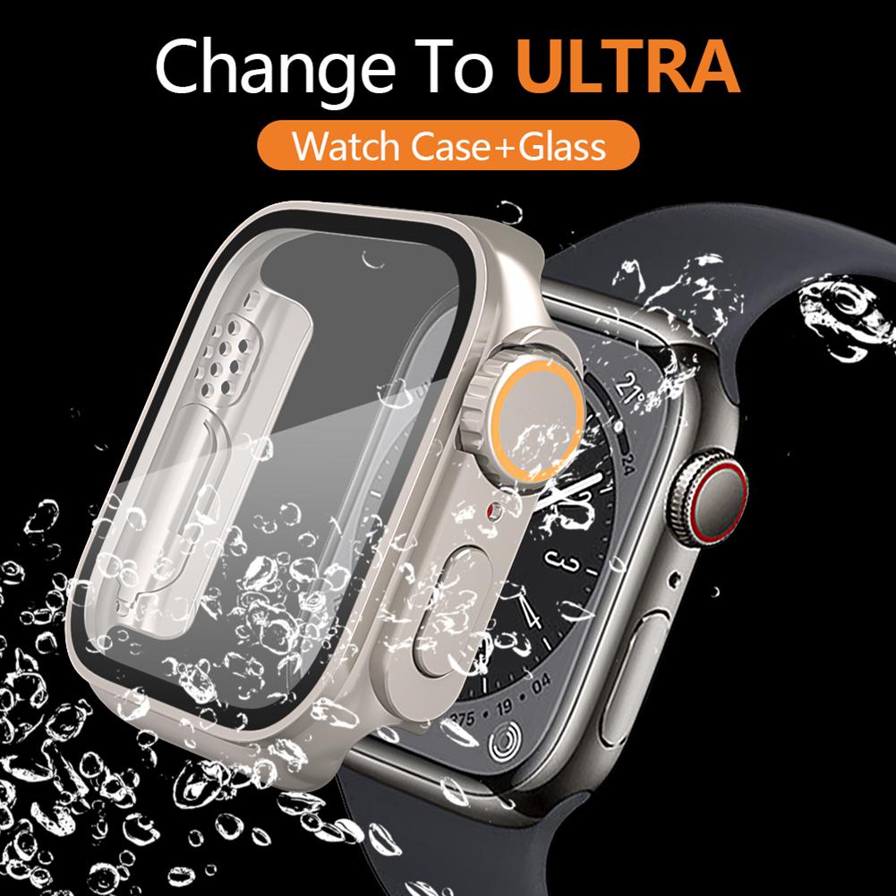 PC Screen Protector Cover Anti-Fall Full Protective Cover Anti-Scratch Smartwatch Protective Case for Apple Watch 9/8/7/6/5/4/SE