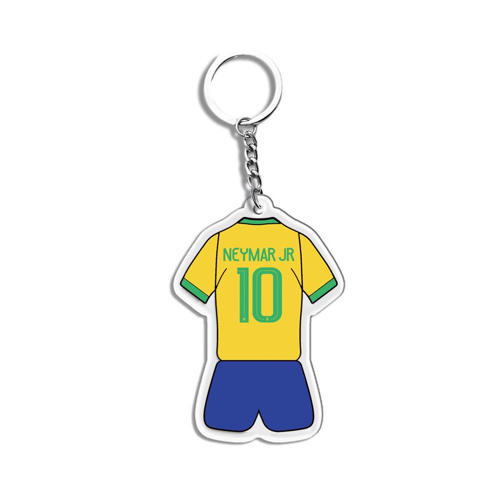 Porte-clés Joueur Étoile: Messi, Ronaldo, Neymar - Souvenirs et Cadeaux de Football en Acrylique