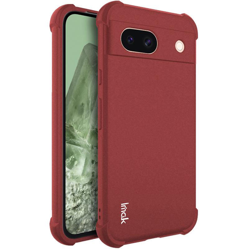 

IMAK For Google Pixel 8a Case Reinforced Corners Matte TPU Phone Cover Red