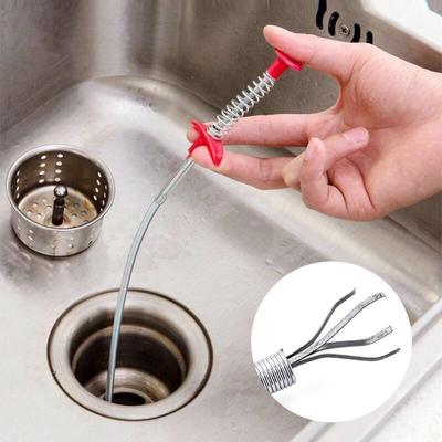 60-300cm Flexible Grabber Claw - Bendable Hose Reacher Tool for Litter Pick-Up, Sink Drain & Toilet Clog Removal