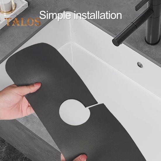 Tappetino Per Rubinetto In Diatomite 60x10x1 Cm - Asciugatura Rapida, Super Assorbente, Con Foro Centrale 6,5 Cm - Per Lavello Cucina E Bagno - Include Carta Vetrata