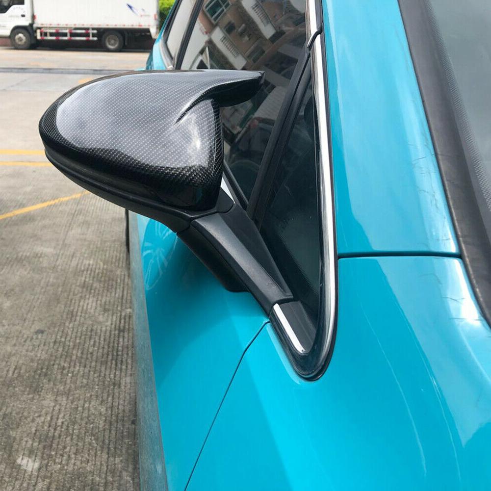 2Pcs Rearview Mirror Cap 5G0 857 537 Sticker Side Mirror Cover Carbon Fiber Exterior Side Rearview Mirror Cap for VW Golf 14-19