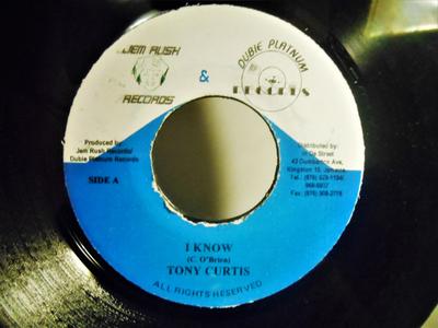 7-Zoll-Schallplatte TONY CURTIS - I Know NONE Jem Rush Record Jamaika Reggae, Ska & Dub Gebraucht