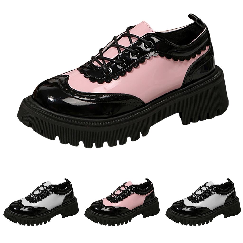 Dámské neformální módní boty s tlustým podpatkem, dámské mokasíny se šněrováním vpředu, pohodlné boty pro business casual, ženy