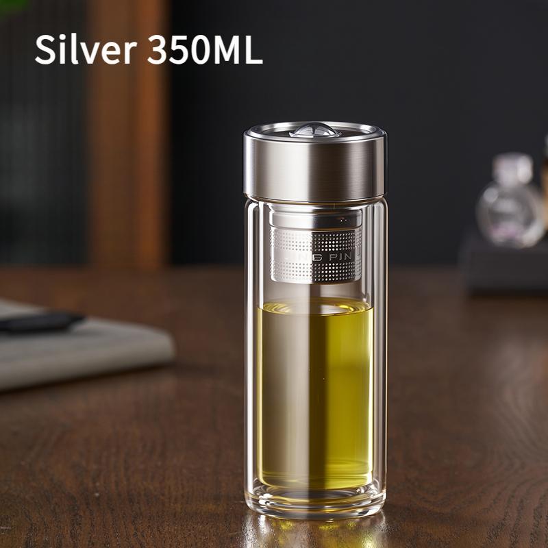 High Appearance Level Magnetic Tea Separation Cup  New Men's Office Double Glass Water Cup Magnetic Bomb Tea Cup