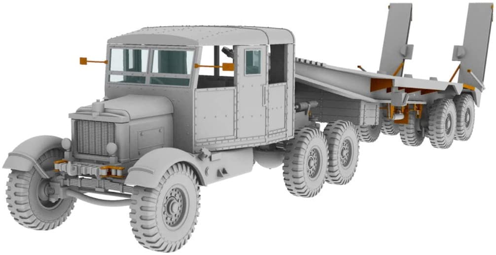 IBG Scale British Army Scammell Pioneer Tank Transporter TRMU30 with Trailer Plastic Model Kit PB72080 1/72