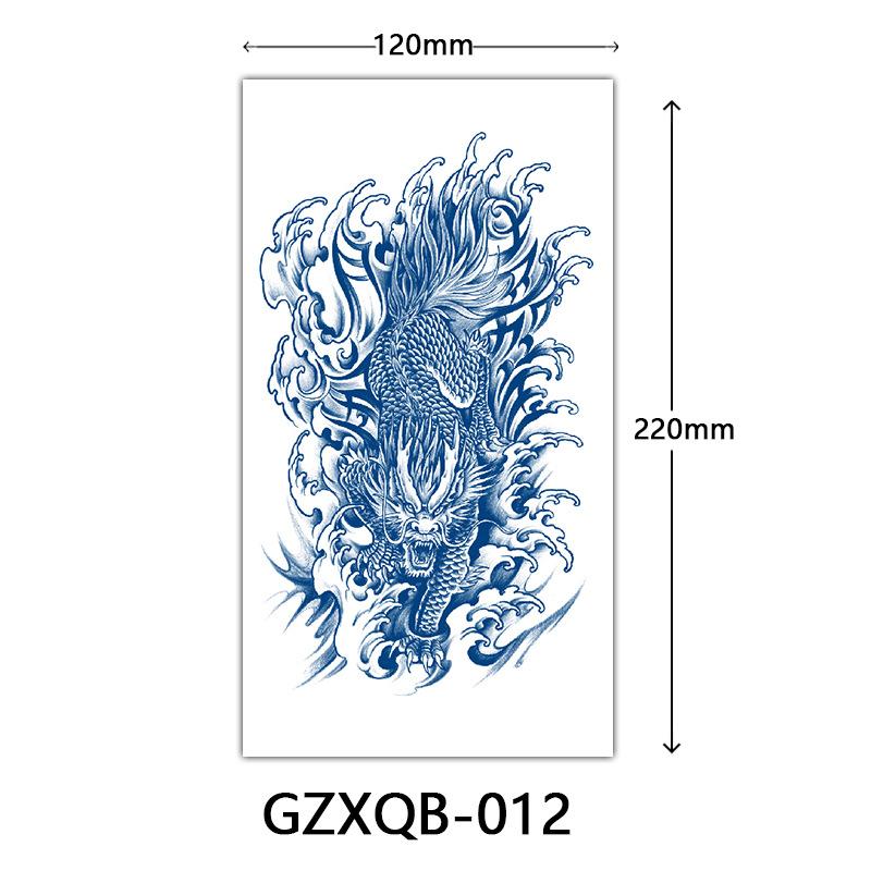 Herbal Half Arm Tattoo Stickers, Big Arm Juice Semi-Permanent Tattoo Stickers, Sweatproof Tattoo