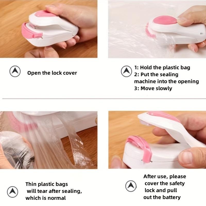 1pc Portable Handheld Heat Sealing Machine for Food, Snacks, and Plastic Bags - Easy To Use and Convenient for Home and Travel