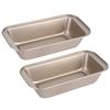 Rectangle Toast Loaf Pan Bread Cake Mold Carbon Steel Nonstick Loaf Pastry Baking MoldsGold